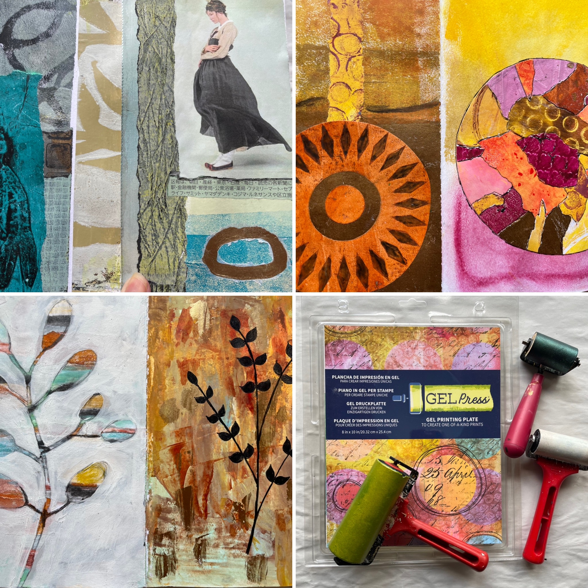 Gel Print og Art-journal med udfordringer